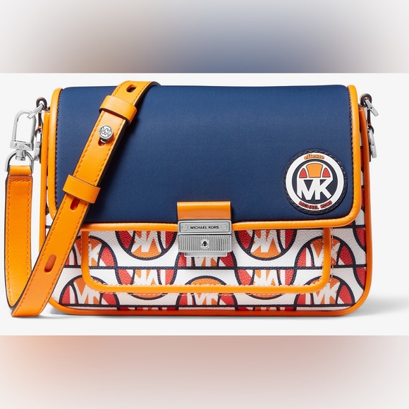 Michael Kors x Ellesse Bradshaw Printed Canvas and Scuba Messenger Bag - Picture 3 of 6